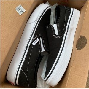 Black and White slip on vans